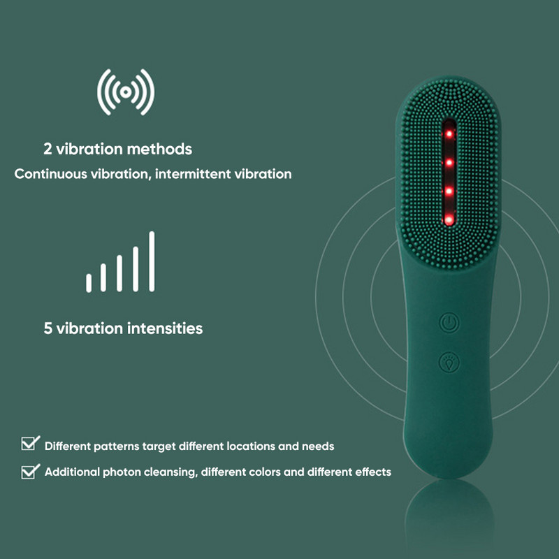 Συσκευή περιποίησης δέρματος Εργαλείο περιποίησης προσώπου Μασάζ προσώπου Αδιάβροχο ηλεκτρικό ηχητικό καθαριστικό προσώπου σιλικόνης Βούρτσα καθαρισμού προσώπου Λεύκανση δέρματος