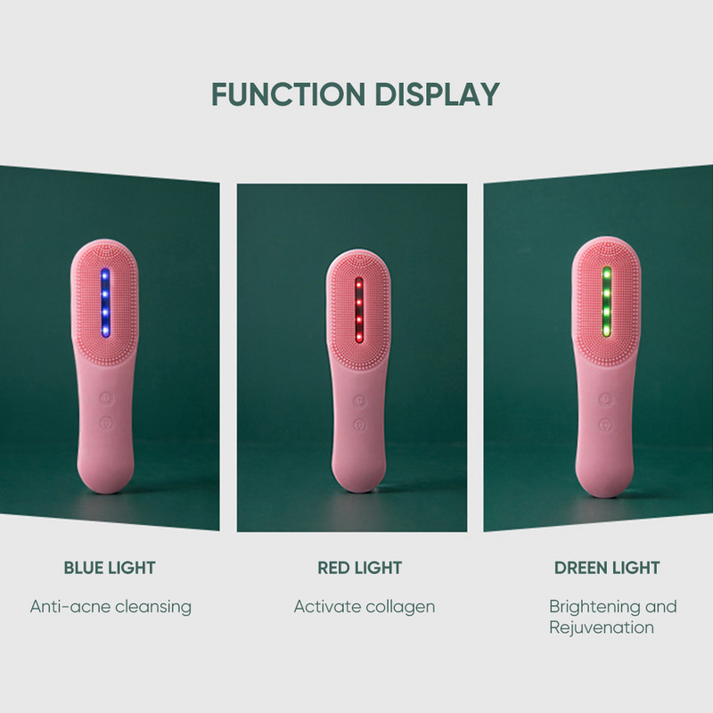 Συσκευή περιποίησης δέρματος Εργαλείο περιποίησης προσώπου Μασάζ προσώπου Αδιάβροχο ηλεκτρικό ηχητικό καθαριστικό προσώπου σιλικόνης Βούρτσα καθαρισμού προσώπου Λεύκανση δέρματος