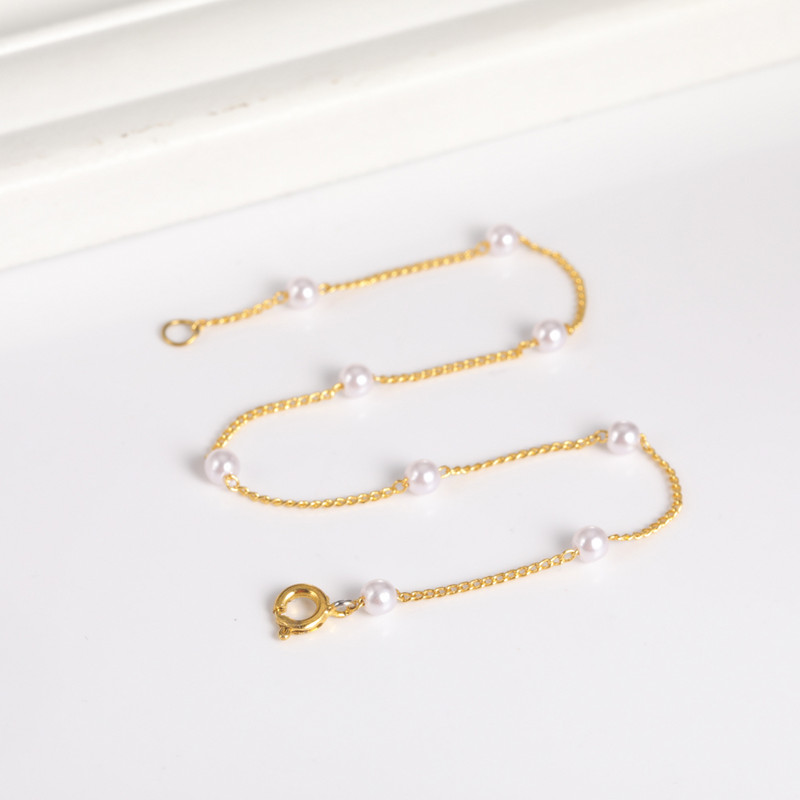 Κομψό μαργαριταρένιο ποδήλατο για γυναίκες Νέα μόδα Απλή κοσμήματα ποδιών αξεσουάρ για δώρο γενεθλίων εραστή Χονδρική