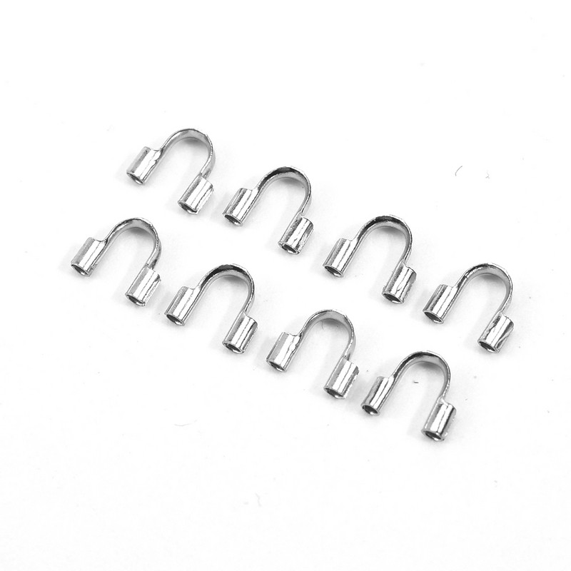100 db/tétel 4,5x 4 mm-es rozsdamentes acél rézhuzal védővédők hurkok U alakú csatlakozók ékszerkészítési kiegészítőkhöz