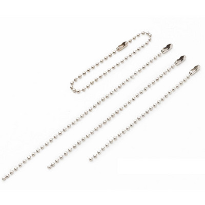 50 buc./lot 10/12/15 cm 2,4 mm lanț de mărgele pentru lanțuri de mărgele se potrivește pentru breloc/breloc/păpuși/etichetă conector pentru etichetă de mână bijuterii DIY