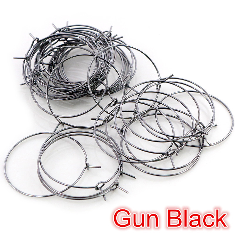 50 τμχ/παρτίδα 20 25 30 35 mm KC χρυσά επιχρυσωμένα σκουλαρίκια με κρίκοι Big Circle Ear Hoops Earrings Σύρματα για προμήθειες κατασκευής κοσμημάτων