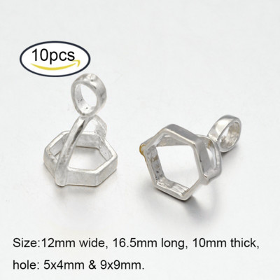 NBEADS 5-100 TK messingist ripatsiga kuusnurkne helmekork, plaatina kaelakee kõrvarõngad, DIY ehete valmistamise komponentide tarvikud