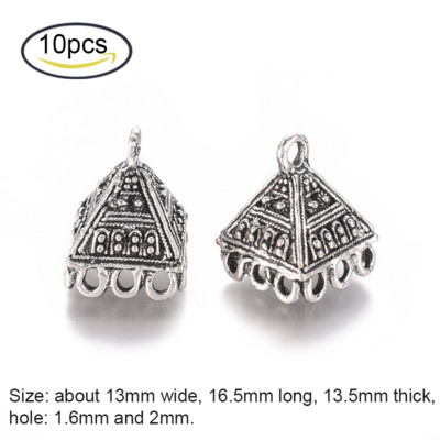 NBEADS 5-100 TK messingist ripatsiga kuusnurkne helmekork, plaatina kaelakee kõrvarõngad, DIY ehete valmistamise komponentide tarvikud