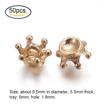 NBEADS 5-100 TK messingist ripatsiga kuusnurkne helmekork, plaatina kaelakee kõrvarõngad, DIY ehete valmistamise komponentide tarvikud