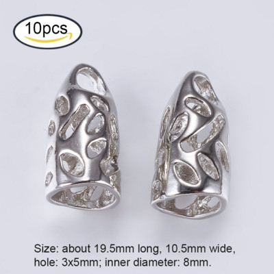 NBEADS 5-100 TK messingist ripatsiga kuusnurkne helmekork, plaatina kaelakee kõrvarõngad, DIY ehete valmistamise komponentide tarvikud