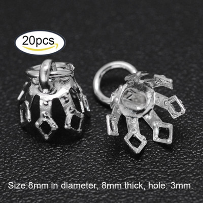 NBEADS 5-100 TK messingist ripatsiga kuusnurkne helmekork, plaatina kaelakee kõrvarõngad, DIY ehete valmistamise komponentide tarvikud