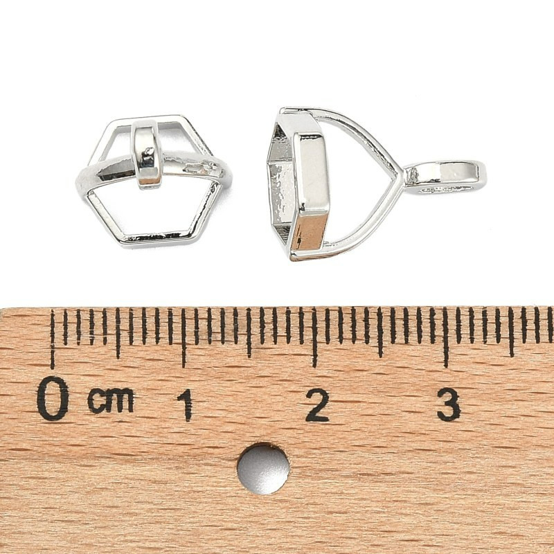 NBEADS 5-100 TK messingist ripatsiga kuusnurkne helmekork, plaatina kaelakee kõrvarõngad, DIY ehete valmistamise komponentide tarvikud