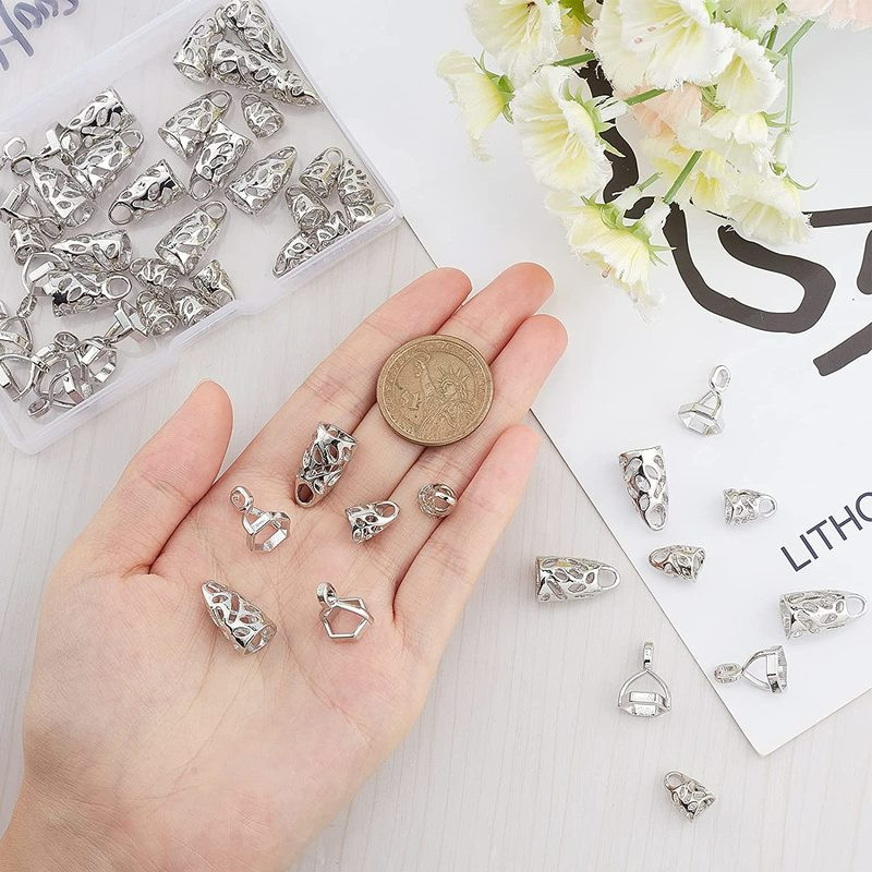 NBEADS 5-100 TK messingist ripatsiga kuusnurkne helmekork, plaatina kaelakee kõrvarõngad, DIY ehete valmistamise komponentide tarvikud