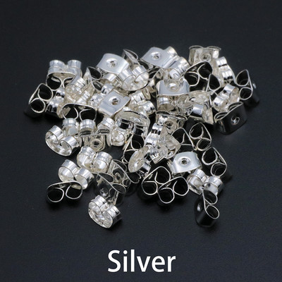 10/50/100tk Kõrvarõngahoidjad Korgid Pehme mutter Silikoonkummist kõrvarõnga seljatoed Metallist kõrvatroppide tarvikud ehete jaoks isetegemise tarvikud