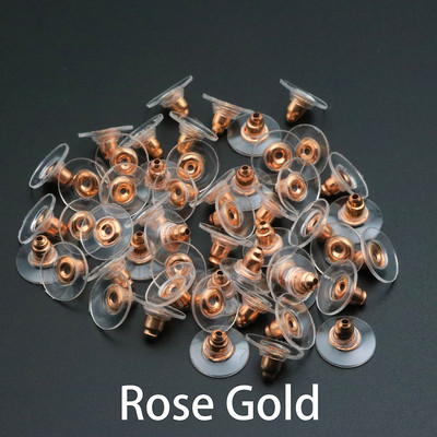 10/50/100tk Kõrvarõngahoidjad Korgid Pehme mutter Silikoonkummist kõrvarõnga seljatoed Metallist kõrvatroppide tarvikud ehete jaoks isetegemise tarvikud