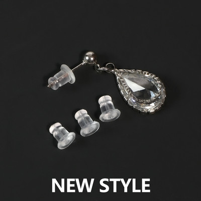 10/50/100tk Kõrvarõngahoidjad Korgid Pehme mutter Silikoonkummist kõrvarõnga seljatoed Metallist kõrvatroppide tarvikud ehete jaoks isetegemise tarvikud