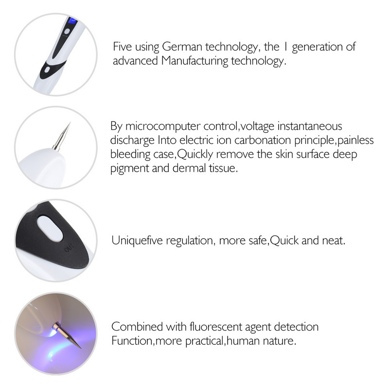 Plasma Jet Pen Electric Anti Wart Cauterizer Berrugas Eliminator Laser Αφαίρεση Πανάδων Θεραπευτικό Θηλώματος Τυφλοπόντικα Αφαιρεί Πουά