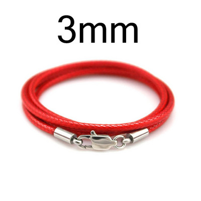 Δερμάτινο κολιέ με κορδόνι 40-80 εκ. Κερί κορδόνι Δαντέλα με κούμπωμα από ανοξείδωτο ατσάλι για κοσμήματα κολιέ με κρεμαστό κόσμημα