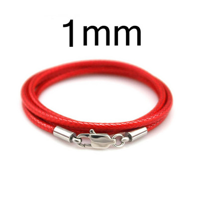 Δερμάτινο κολιέ με κορδόνι 40-80 εκ. Κερί κορδόνι Δαντέλα με κούμπωμα από ανοξείδωτο ατσάλι για κοσμήματα κολιέ με κρεμαστό κόσμημα