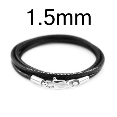 Δερμάτινο κολιέ με κορδόνι 40-80 εκ. Κερί κορδόνι Δαντέλα με κούμπωμα από ανοξείδωτο ατσάλι για κοσμήματα κολιέ με κρεμαστό κόσμημα