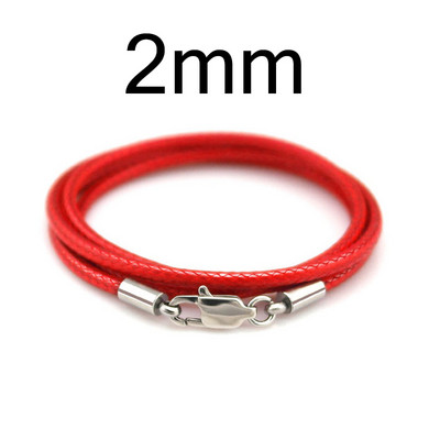 Δερμάτινο κολιέ με κορδόνι 40-80 εκ. Κερί κορδόνι Δαντέλα με κούμπωμα από ανοξείδωτο ατσάλι για κοσμήματα κολιέ με κρεμαστό κόσμημα