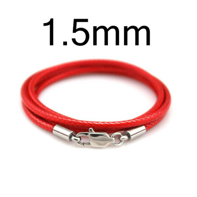 Δερμάτινο κολιέ με κορδόνι 40-80 εκ. Κερί κορδόνι Δαντέλα με κούμπωμα από ανοξείδωτο ατσάλι για κοσμήματα κολιέ με κρεμαστό κόσμημα