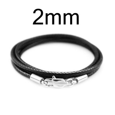 Δερμάτινο κολιέ με κορδόνι 40-80 εκ. Κερί κορδόνι Δαντέλα με κούμπωμα από ανοξείδωτο ατσάλι για κοσμήματα κολιέ με κρεμαστό κόσμημα