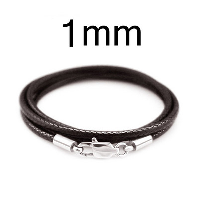 Δερμάτινο κολιέ με κορδόνι 40-80 εκ. Κερί κορδόνι Δαντέλα με κούμπωμα από ανοξείδωτο ατσάλι για κοσμήματα κολιέ με κρεμαστό κόσμημα