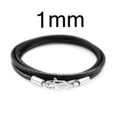 Δερμάτινο κολιέ με κορδόνι 40-80 εκ. Κερί κορδόνι Δαντέλα με κούμπωμα από ανοξείδωτο ατσάλι για κοσμήματα κολιέ με κρεμαστό κόσμημα