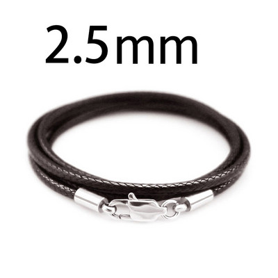 Δερμάτινο κολιέ με κορδόνι 40-80 εκ. Κερί κορδόνι Δαντέλα με κούμπωμα από ανοξείδωτο ατσάλι για κοσμήματα κολιέ με κρεμαστό κόσμημα