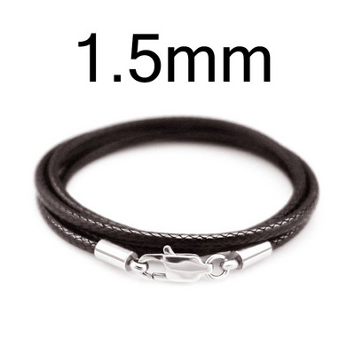 Δερμάτινο κολιέ με κορδόνι 40-80 εκ. Κερί κορδόνι Δαντέλα με κούμπωμα από ανοξείδωτο ατσάλι για κοσμήματα κολιέ με κρεμαστό κόσμημα