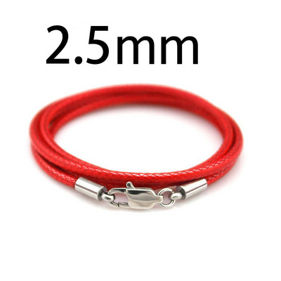 Δερμάτινο κολιέ με κορδόνι 40-80 εκ. Κερί κορδόνι Δαντέλα με κούμπωμα από ανοξείδωτο ατσάλι για κοσμήματα κολιέ με κρεμαστό κόσμημα