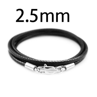 Δερμάτινο κολιέ με κορδόνι 40-80 εκ. Κερί κορδόνι Δαντέλα με κούμπωμα από ανοξείδωτο ατσάλι για κοσμήματα κολιέ με κρεμαστό κόσμημα