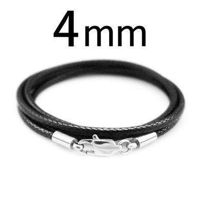 Δερμάτινο κολιέ με κορδόνι 40-80 εκ. Κερί κορδόνι Δαντέλα με κούμπωμα από ανοξείδωτο ατσάλι για κοσμήματα κολιέ με κρεμαστό κόσμημα