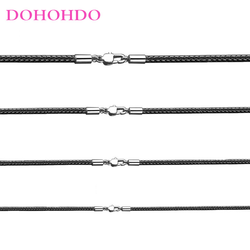 Δερμάτινο κολιέ με κορδόνι 40-80 εκ. Κερί κορδόνι Δαντέλα με κούμπωμα από ανοξείδωτο ατσάλι για κοσμήματα κολιέ με κρεμαστό κόσμημα