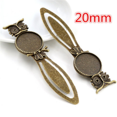 Mood 2tk 18mm 20mm Sisemõõt Antiik hõbetatud pronksmust Lihtne stiil Käsitsi valmistatud järjehoidja Cabochon Base Cameo Setting