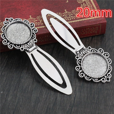 Mood 2tk 18mm 20mm Sisemõõt Antiik hõbetatud pronksmust Lihtne stiil Käsitsi valmistatud järjehoidja Cabochon Base Cameo Setting