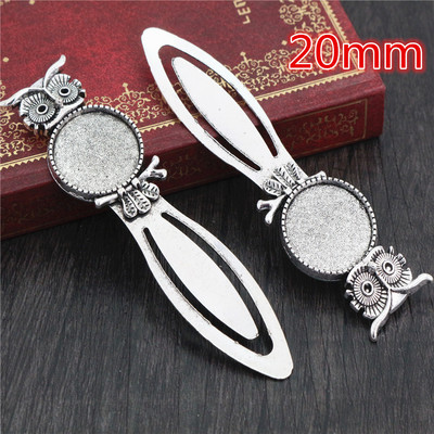 Mood 2tk 18mm 20mm Sisemõõt Antiik hõbetatud pronksmust Lihtne stiil Käsitsi valmistatud järjehoidja Cabochon Base Cameo Setting