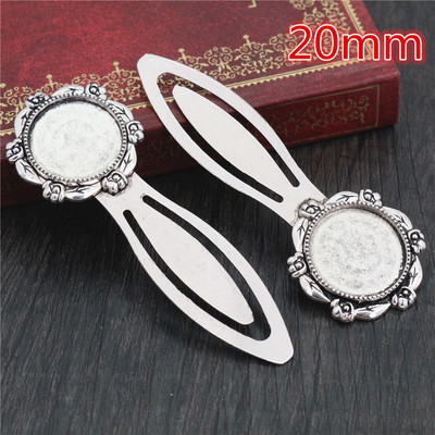 Mood 2tk 18mm 20mm Sisemõõt Antiik hõbetatud pronksmust Lihtne stiil Käsitsi valmistatud järjehoidja Cabochon Base Cameo Setting