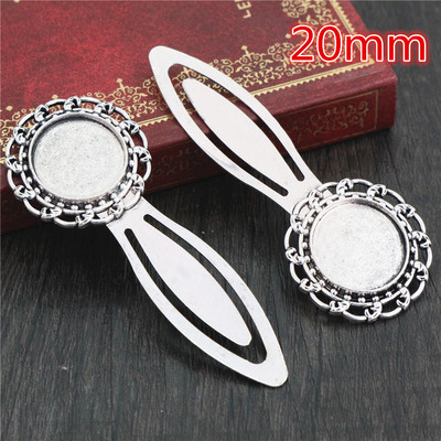 Mood 2tk 18mm 20mm Sisemõõt Antiik hõbetatud pronksmust Lihtne stiil Käsitsi valmistatud järjehoidja Cabochon Base Cameo Setting