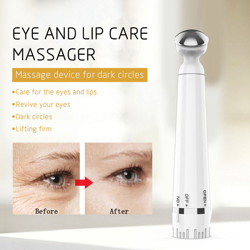 Mini Electric Vibration Eye Massager Αντιγήρανσης ρυτίδων Dark Circle Pen Removal Rejuvenation Eye Massager
