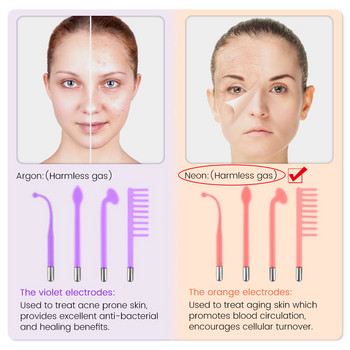 2021 Μηχάνημα υψηλής συχνότητας προσώπου Ηλεκτροθεραπεία Ραβδί γυάλινου σωλήνα σύσφιξης δέρματος Προϊόντα ομορφιάς κατά των ρυτίδων Face Clean