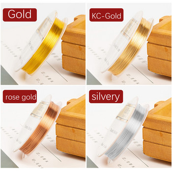 0,2-1mm Χρυσό Ασημί Χάλκινο Σύρμα Διατήρηση Χρώματος για Βραχιόλι Κατασκευής Κοσμημάτων Σκουλαρίκια DIY Προμήθειες Χειροποίητα αξεσουάρ χειροτεχνίας