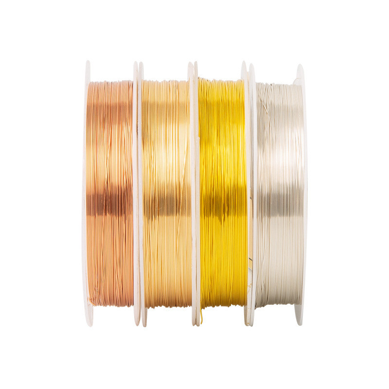 0,2-1 mm zlatno srebrna bakrena žica zadržavanje boje za izradu nakita Narukvica DIY naušnice Pribor Ručno izrađeni obrtnički dodaci