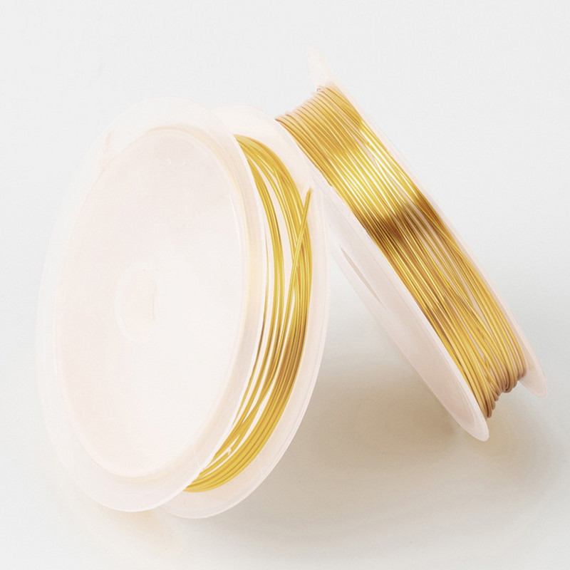 0,2-1 mm zlatno srebrna bakrena žica zadržavanje boje za izradu nakita Narukvica DIY naušnice Pribor Ručno izrađeni obrtnički dodaci