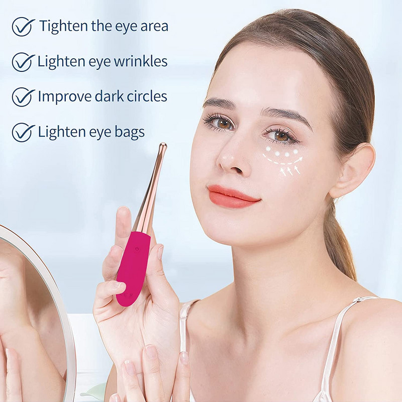 Baghetă de masaj personal pentru ochi Vibrații feței Masaj corporal pentru cearcănele Umflare a ochilor Buze linii fine Îngrijirea pielii Baghetă pentru față