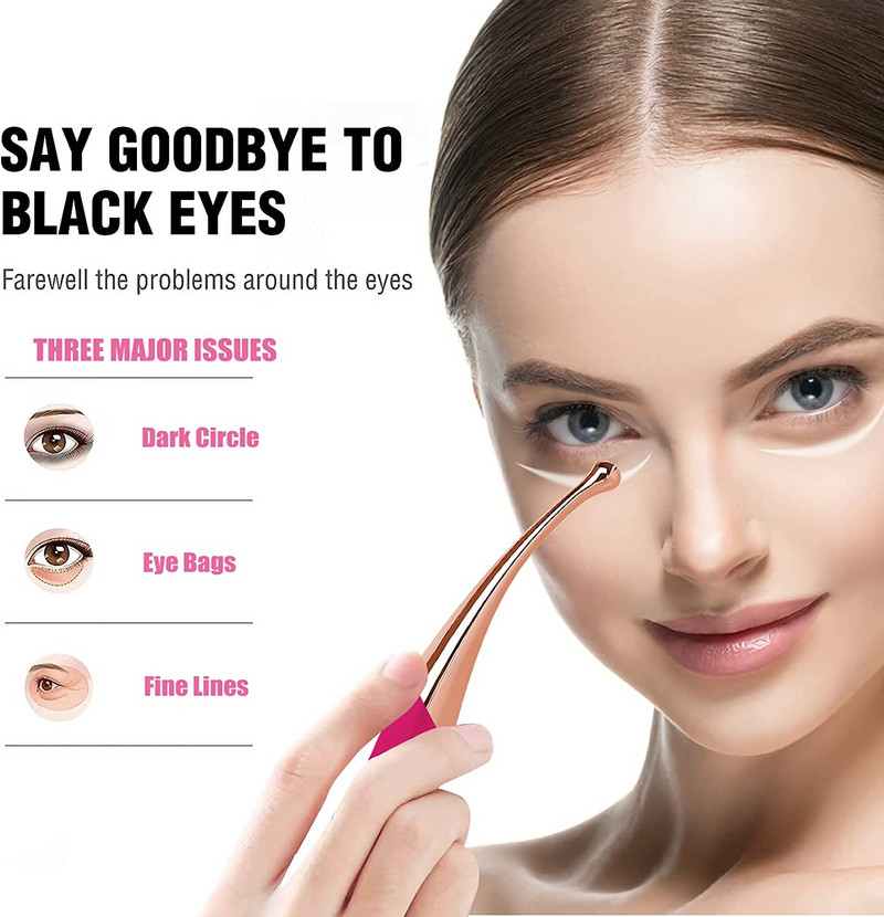 Baghetă de masaj personal pentru ochi Vibrații feței Masaj corporal pentru cearcănele Umflare a ochilor Buze linii fine Îngrijirea pielii Baghetă pentru față
