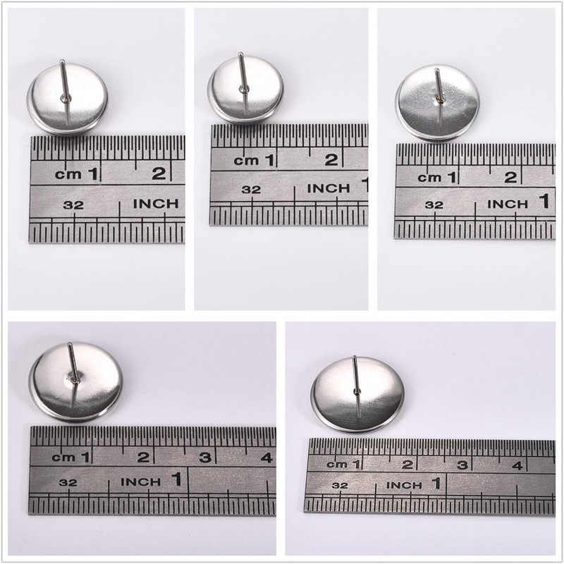 50 tk/partii roostevabast terasest tühi kõrvarõnga aluse seadistus 10mm 12mm 14mm 16mm cabochon kõrvarõngad ehete tegemine isetegemise leiud