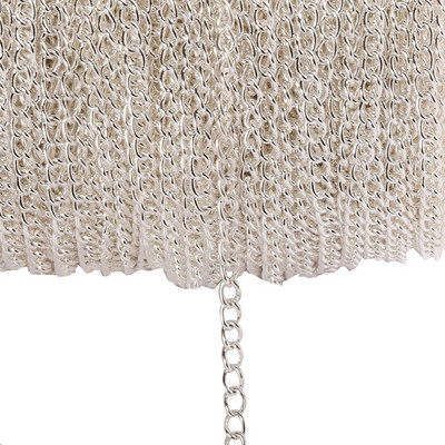 2 metra Lanac za izradu nakita DIY Zlato Srebrna Ogrlica Metalna ravna 2,5/3,5/4,5 mm Produžni lanac Pribor Komponente Veleprodaja