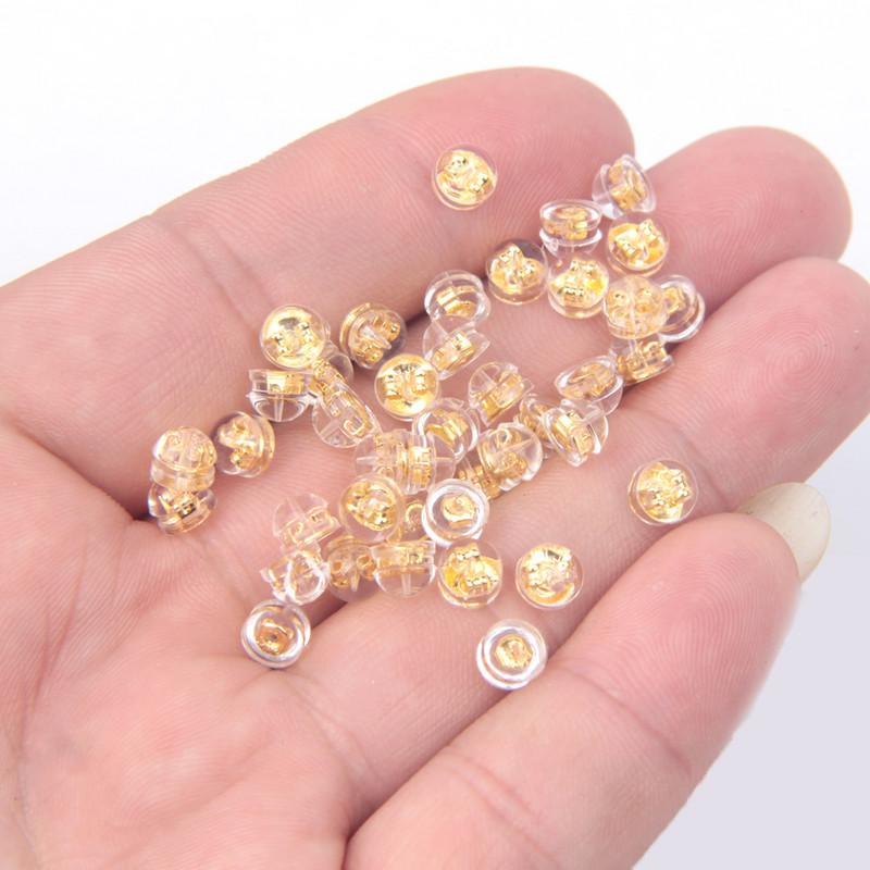 20-50 τμχ Πώματα αυτιού από μαλακό καουτσούκ σιλικόνης Ακουστικά για χάμπουργκερ με επίστρωση σιλικόνης για αξεσουάρ σκουλαρικιών DIY