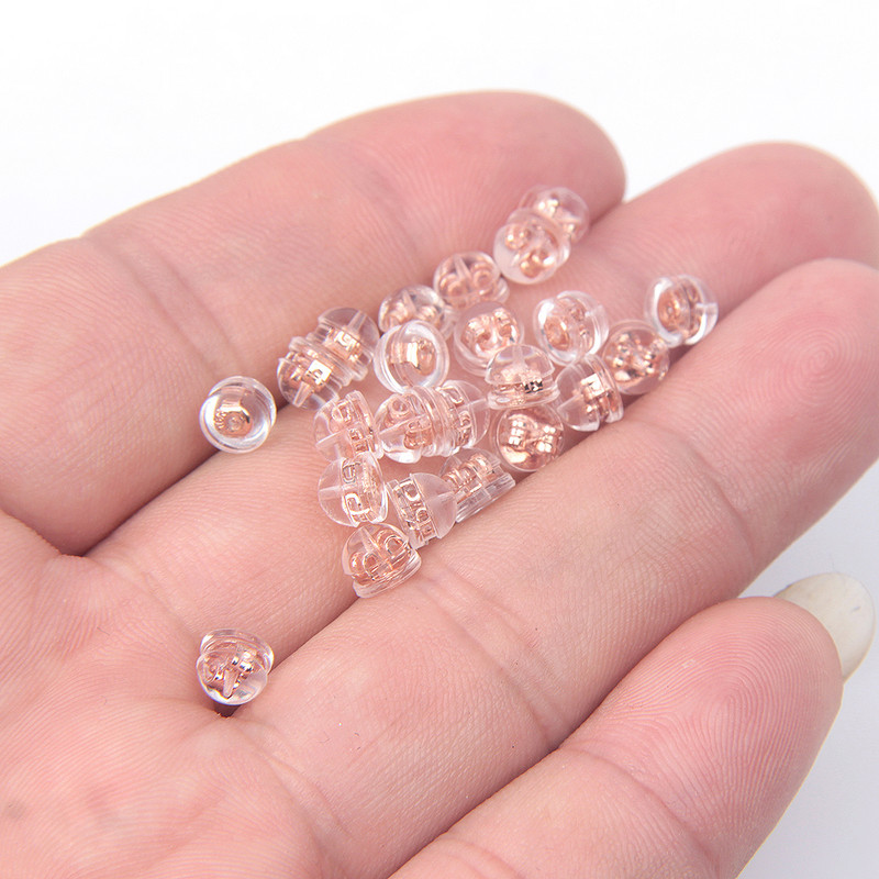 20-50 τμχ Πώματα αυτιού από μαλακό καουτσούκ σιλικόνης Ακουστικά για χάμπουργκερ με επίστρωση σιλικόνης για αξεσουάρ σκουλαρικιών DIY