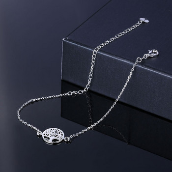 Нова мода Tree of Life Hollow Out Chain Anklet Посребърна гривна за глезена Homme бижута за крака за жени Barefoot Beach AA