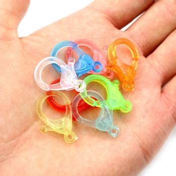 Πολύχρωμα Μικτά πλαστικά κουμπώματα με κούμπωμα αστακού DIY Κοσμήματα Κάνοντας ευρήματα για μπρελόκ για παιχνίδια Τσάντες Αξεσουάρ