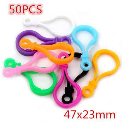 Többszínű vegyes műanyag pattintható homár kapocs horgok barkács ékszerek Kulcstartó játékok táskák Kiegészítők